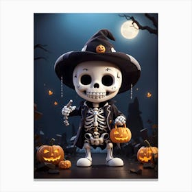 Halloween Skeleton 7 Canvas Print