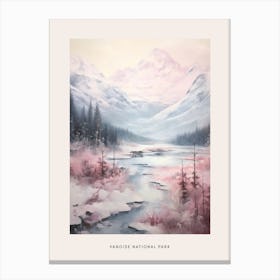 Dreamy Winter National Park Poster  Vanoise National Park France 4 Canvas Print