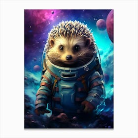 Hedgehog In Space Canvas Print