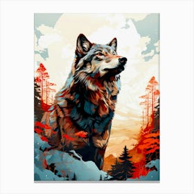Wolf Painting 2 animal Canvas Print
