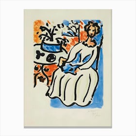 Henri Matisse Marie José En Robe Jaune Canvas Print