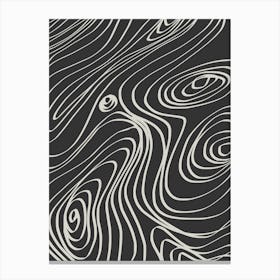 Black And White Line Art First Canvas Print