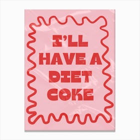 Diet Coke Canvas Print