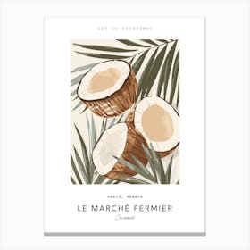 Coconut Le Marche Fermier Poster 2 Canvas Print