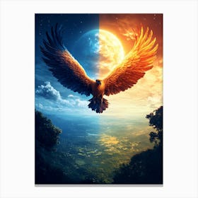 Eagle In Flight 2 Canvas Print