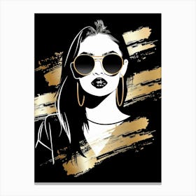 Girl In Sunglasses 2 Canvas Print