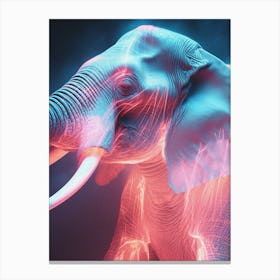 Elephant In The Dark 3 Canvas Print