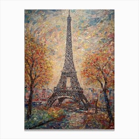 Eiffel Tower Paris France Paul Signac Style 3 Canvas Print
