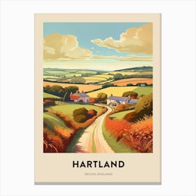 Devon Vintage Travel Poster Hartland 2 Canvas Print