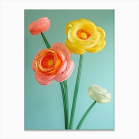 Dreamy Inflatable Flowers Ranunculus 2 Canvas Print