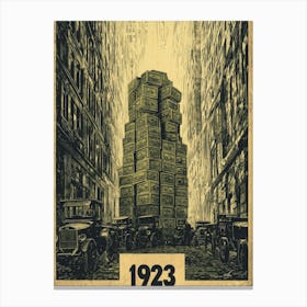 Aihrgdesign A Vintage Historical Poster Symbolizing The 1923 6 Canvas Print