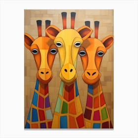 Three Giraffes 2 Canvas Print