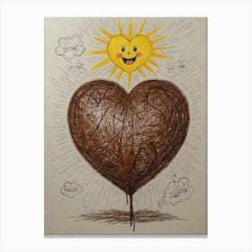 Chocolate Heart Canvas Print