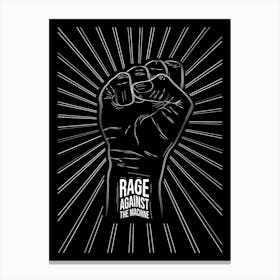 Rage Fist Mood Style Canvas Print