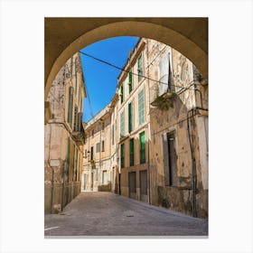 Felanitx Mallorca Archway In The Old Town Canvas Print