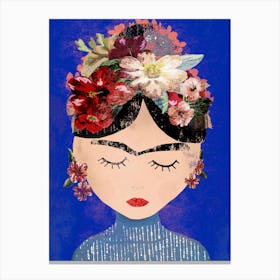 Frida (Blue) Canvas Print