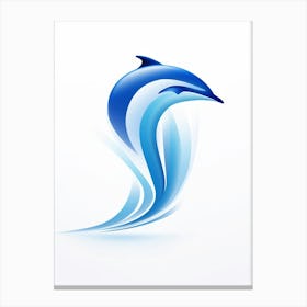 Dolphin Minimalist Abstract 3 Canvas Print
