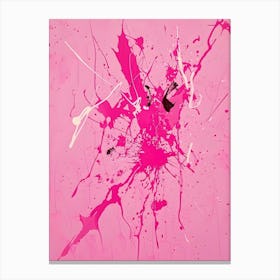 Pink Splatter 1 Canvas Print