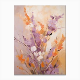 Fall Flower Painting Lavender 2 Canvas Print