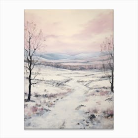 Dreamy Winter Painting Cairngorms National Park Scotland 4 Canvas Print