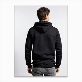 Back View Of Man Wearing Hoodie 1 Canvas Print