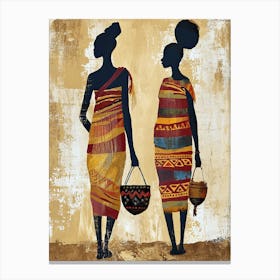 Two Woman, Africa's Boho Art; The Prairie Poem Canvas Print
