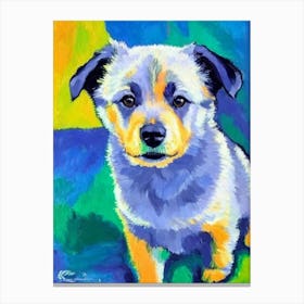 Schipperke Fauvist Style dog Canvas Print