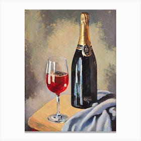 Australian Sparkling Wine Oil Painting Cocktail Poster Canvas Print
