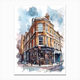 Bromley London Borough   Street Watercolour 3 Canvas Print