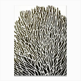 Acropora Jacquelineae Linocut Canvas Print