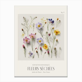 Fleurs Sechees, Dried Flowers Exhibition Poster 15 Canvas Print