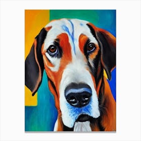 Black And Tan Coonhound Fauvist Style dog Canvas Print