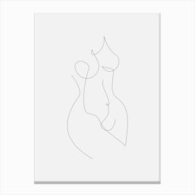 Nude Woman Minimalist Aesthetic Canvas Print