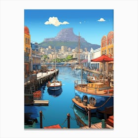 Victoria And Alfred Waterfront Cartoon 1 Canvas Print