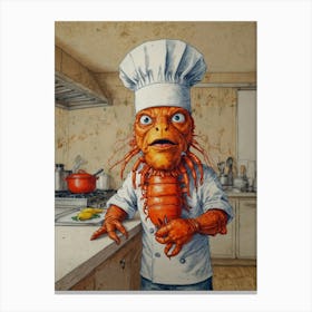 Lobster Chef Canvas Print