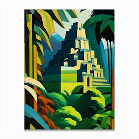 Tikal National Park Guatemala Cubo Futuristic Canvas Print