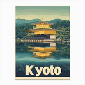 Aihrgdesign A Classic 1960s Travel Poster For Kyoto 1 Canvas Print