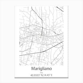 Marigliano,Italy Minimalist Map Leinwandbild