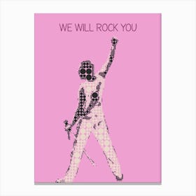 We Will Rock You Freddie Mercury Canvas Print