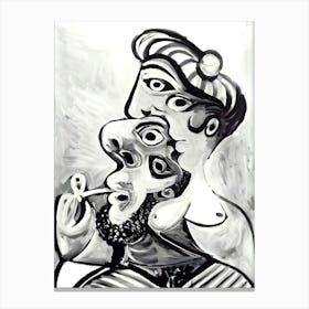 Pablo Picasso Black And White Painting Canvas Print