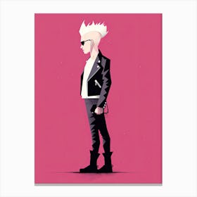 Bold Pink Punk Symmetry Canvas Print