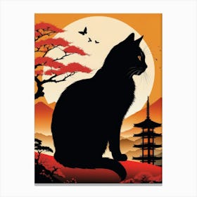 Japan Cat Art 7 Canvas Print