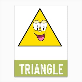Triangle, Shape, Kid's Learning, Children's, Fun, Nursery, Bedroom, Wall Print Canvas Print