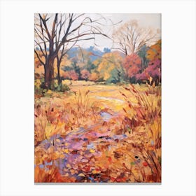 Autumn City Park Painting Hampstead Heath Park London 1 Canvas Print