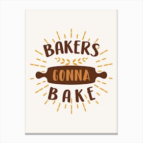 Bakers Gonna Bake Logo Canvas Print