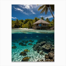 Underwater Hut Canvas Print