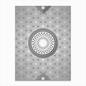 Geometric Glyph Sigil with Hex Array Pattern in Gray n.0019 Canvas Print