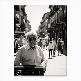 Pamplona, Spain, Black And White Analogue Photography 2 Canvas Print