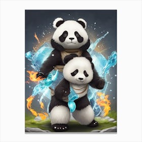 Dreamshaper 32 Creates A Tender Panda Bear Warrior For The Ear 0 Canvas Print