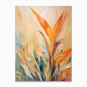 Fall Flower Painting Bird Of Paradise 2 Canvas Print